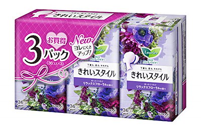 他サイト： ロリエ きれいスタイル おりものシート リラックスフローラルの香り 36コ入3個パックの商品画像