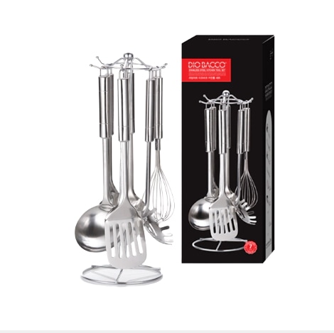 韓国大人気 観 送 無料 プチプラ[DIOBACCO]ステンレス調理道具セット7P(7PCS)