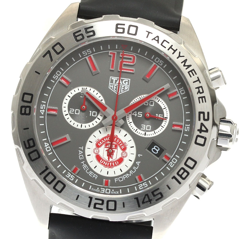 タグホイヤー TAG HEUER CAZ101M フォーミュラ1 マンチェスターユナイテッド クロノグラフ クォーツ メンズ 美品 箱・保証書付き_891037【中古】