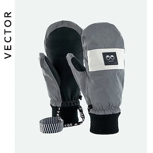 ベクトル女性用プロスキーグローブ超軽量-30度厚く暖かい冬のフリースミトングローブ防水スノーボードグローブ Gloves 1 S