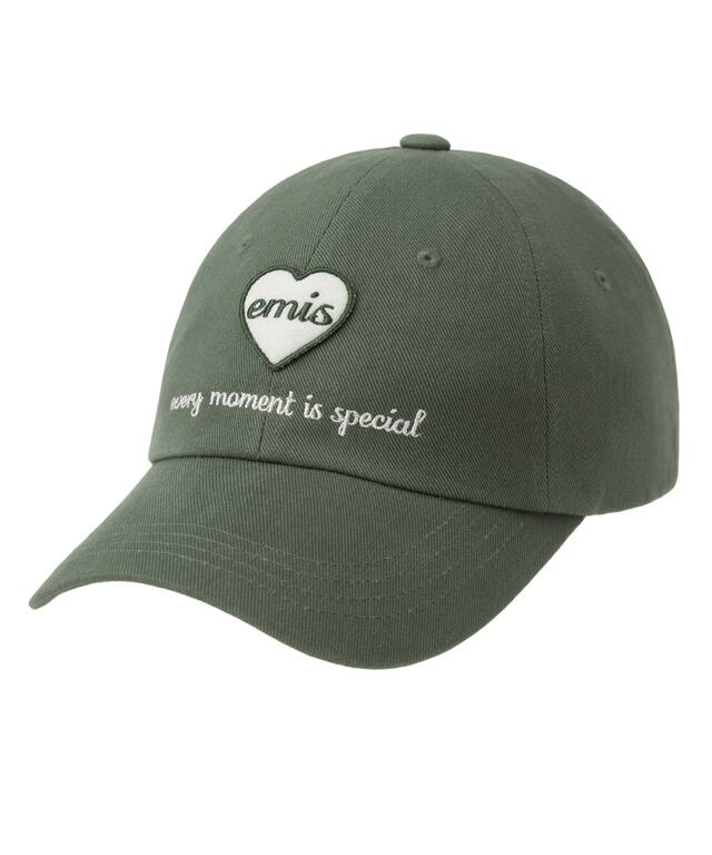 HEART WAPPEN BALL CAP-KHAKI