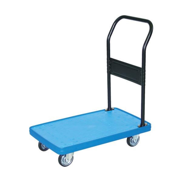 TRUSCOMKP樹脂製台車 固定式 716x436 ブルー MKP-158-B 1台 組立式