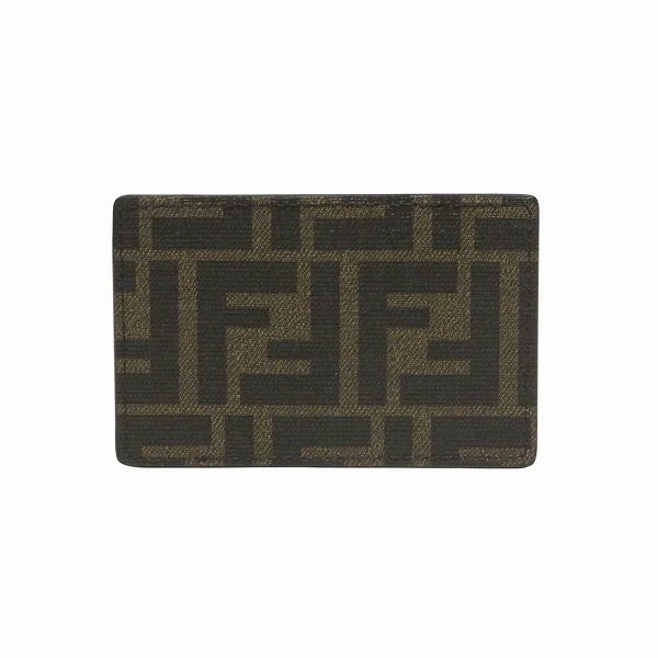 フェンディ FENDI ズッカ 7AR911 カードケース パスケース ユニセックス【中古】
