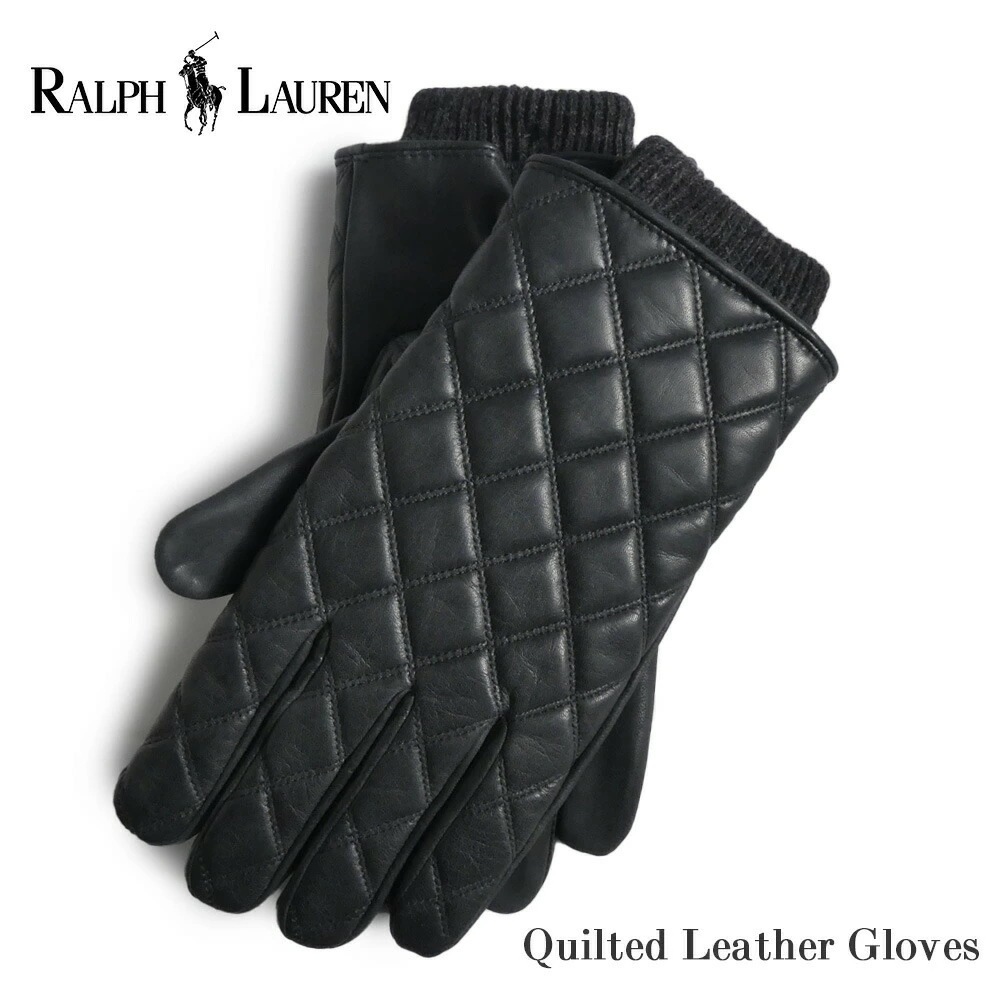 メンズ 手袋 シープスキン レザー キルティング PG0200 羊革 革 本革 ブラック 黒 リブニットグローブ ブランド ビジネス 防寒 通勤 プレゼント ギフト 13,104円