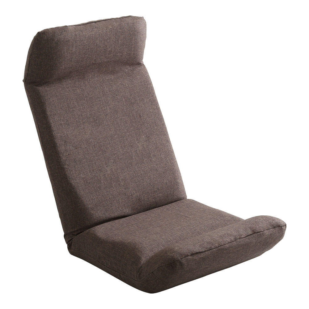 日本製カバーリングリクライニング一人掛け座椅子リクライニングチェアCalmy - カーミー - (アップスタイル)　SH-07-CAY-U-BR　ブラウン