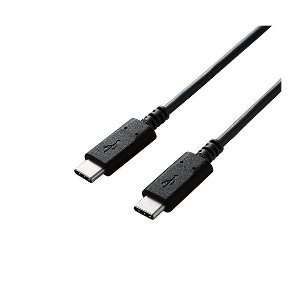 （まとめ） エレコム USB2.0ケーブル/C-Cタイプ/認証品/PD対応/3A出力/0.5m/ブラック U2C-CC05NBK2 (×3セット) 5,019円