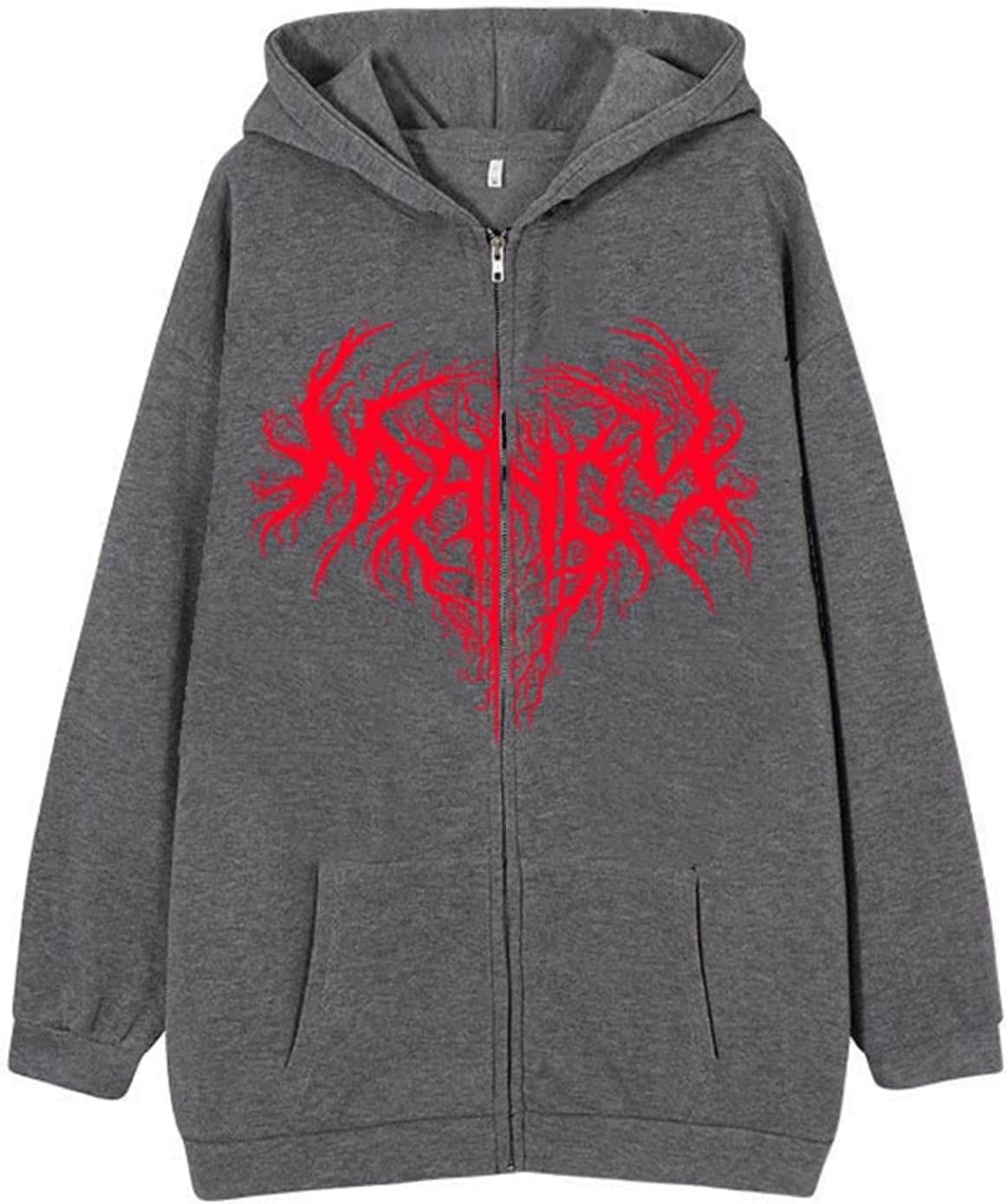 ゴシックパンク メンズ パーカー ジップアップ サブカル プリント スウェット トレーナー レディース 大きいサイズ ジャケット スポーツ フード 付き オシャレ カジュアル カーディガン コート ジ