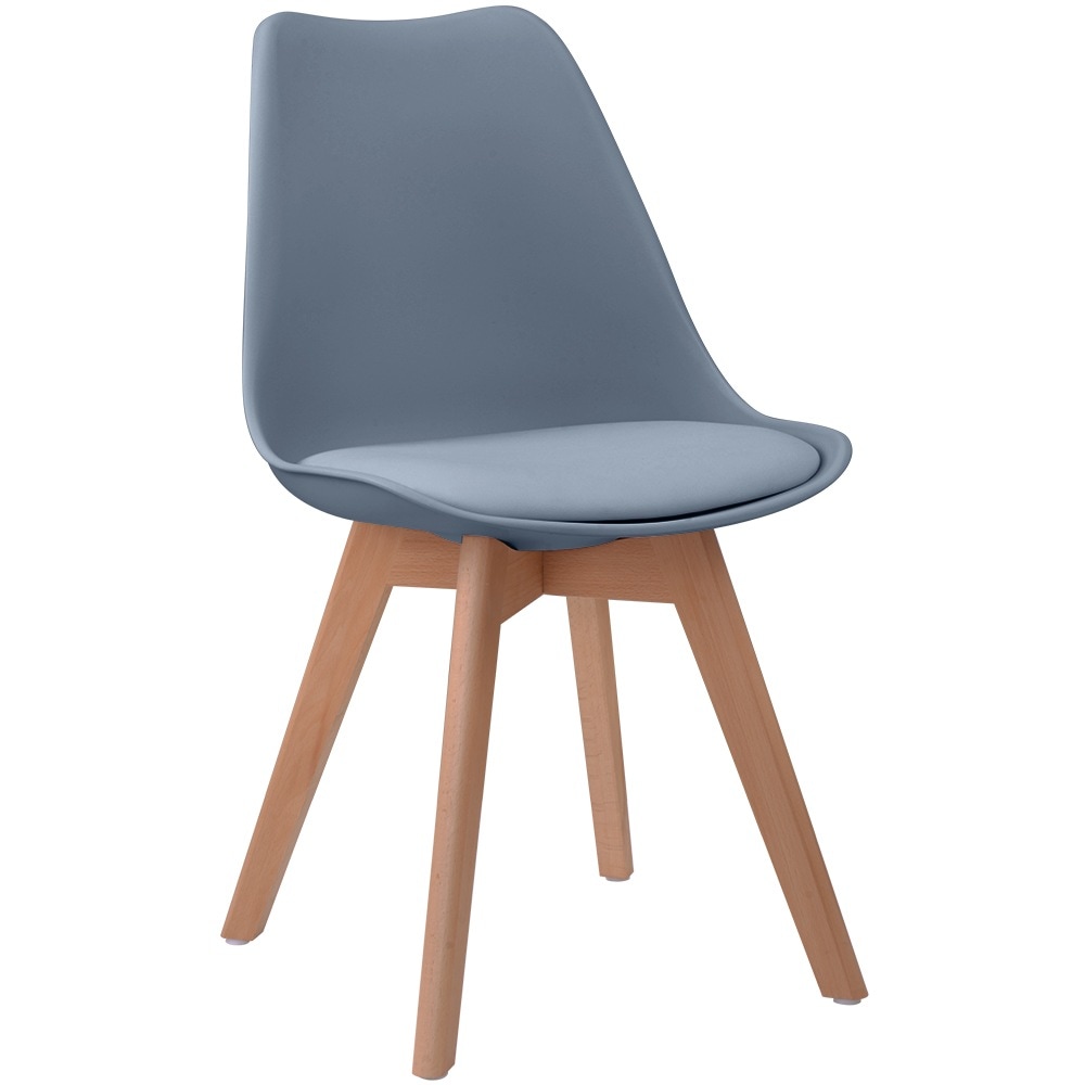 【国内出荷 - 3日配達】1脚 ダイニングチェア イームズチェア クッション付き 天然木脚 北欧790