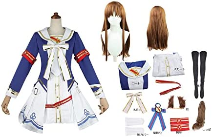 コスプレ衣装 コスチューム ウマ娘 グラスワンダー風衣装＋ウイッグ+耳＋しっぽフルセット なりきり パーティー イベント仮装