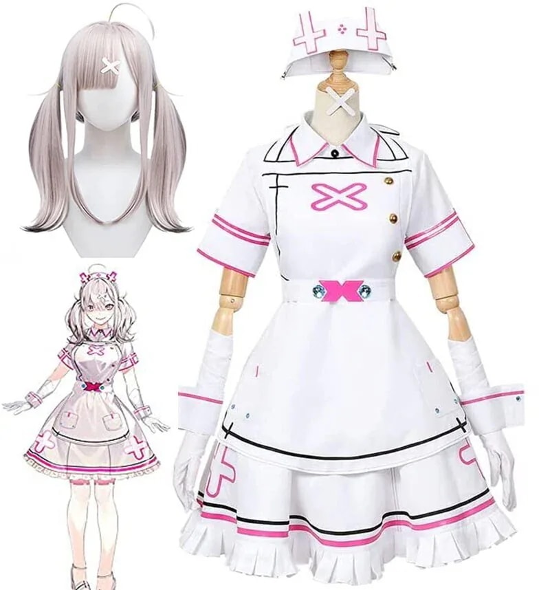 健屋花那 バーチャルYouTuber スーツ ハロウィン ウィッグ追加可 コスプレ衣装 コスチューム一式