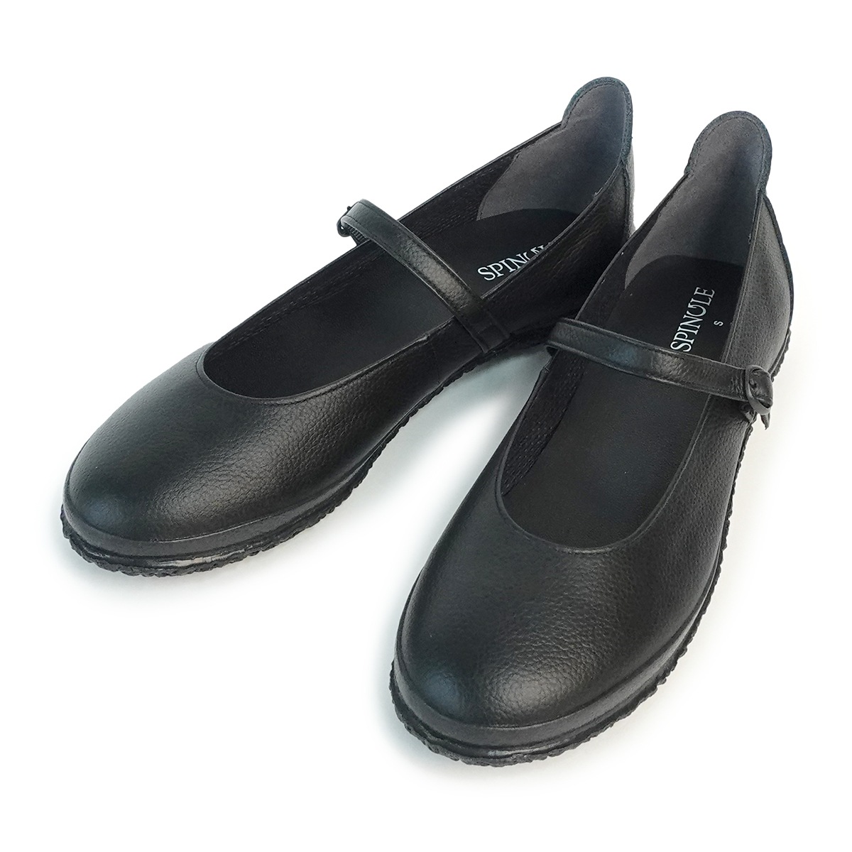 スニーカー パンプス レディース ストラップシューズ SP-1824 ブラック 黒 フラットシューズ　スピングルムーブ