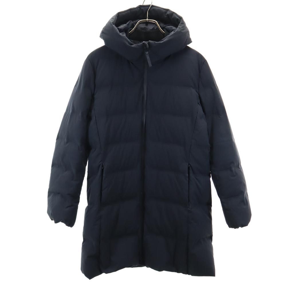長袖 シームレスダウンショート コート L ネイビー系 レディース
