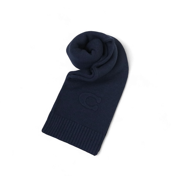 EMBOSSED KNIT MUFFLER CCL86-DEB ユニセックス DEEP BLUE