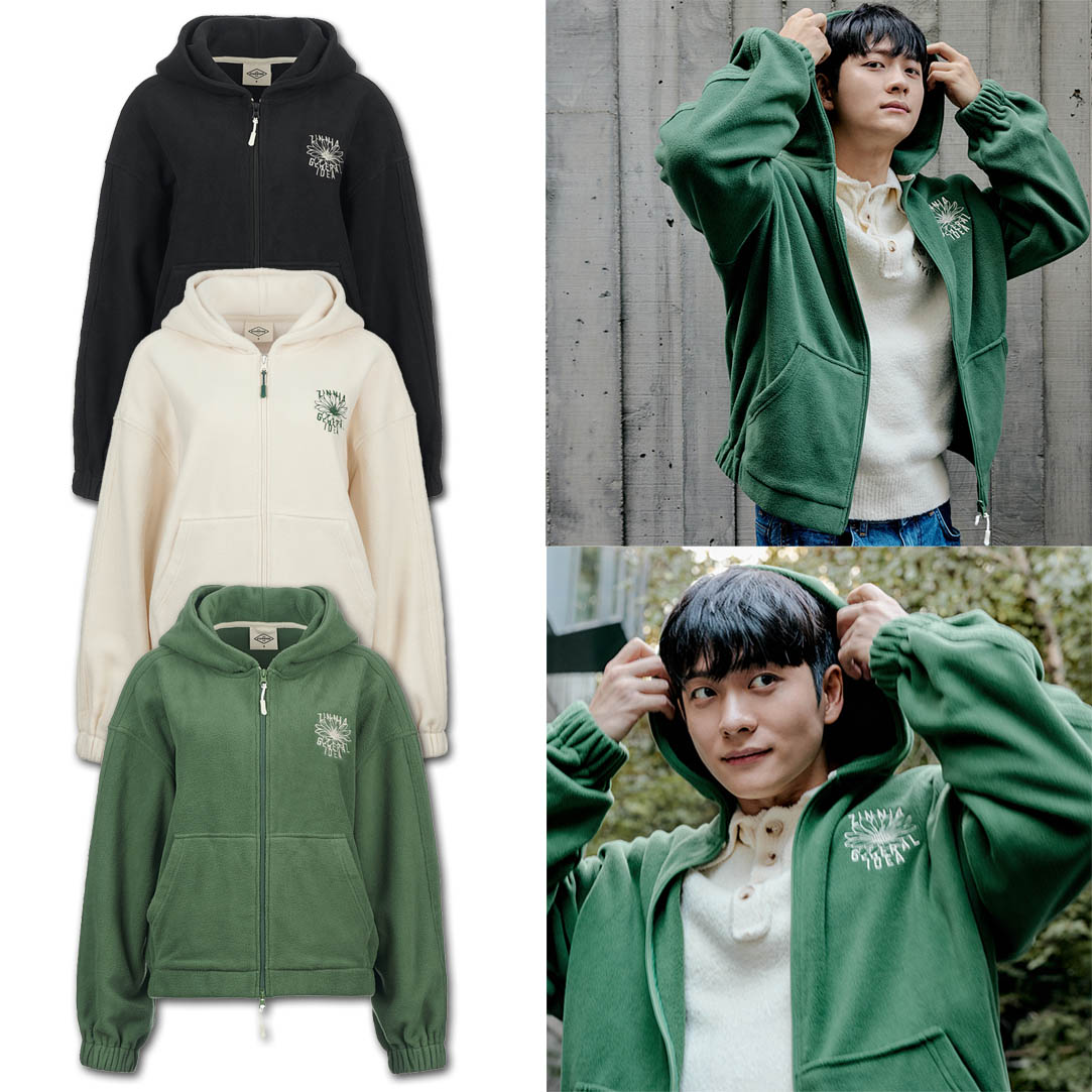 [ウヨンウ弁護士は天才肌 カンテオ着用] zinnia logo fleece 3color KANGTAEOHS PICK