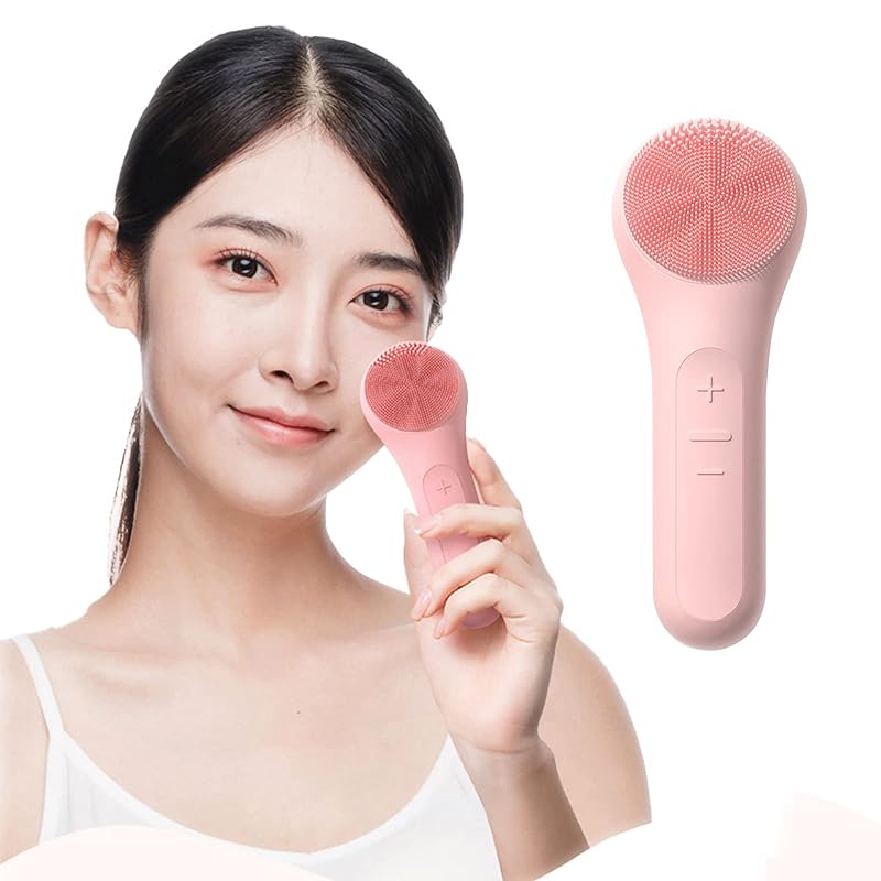 Le Dzx 電動洗顔ブラシ 美顔器 洗顔器 1台2役 電動洗顔 6段階振動レベル調節 温熱機能 IPX7 防水機能 毎分10000回 ワイヤレス充電 洗顔機 ギフト お風呂 男女兼用 安心安全