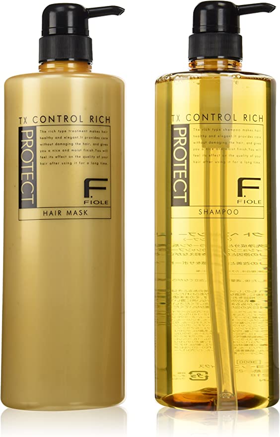 【送料無料】【 リッチ ポンプ セット 】フィヨーレ FIOLE Fプロテクト シャンプー 1000ml ヘアマスク 1000g
