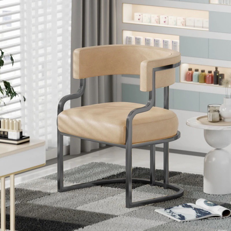 ダイニングチェア おしゃれ いす 椅子 サロン デスクチェア オフィス 韓国 バイカラー フェイクレザー 疲れない