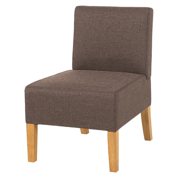 ダイニングチェア 1P 約幅51cm 1人掛け ブラウン 木製 脚付き ダイニングソファー 食卓椅子 組立品 リビング