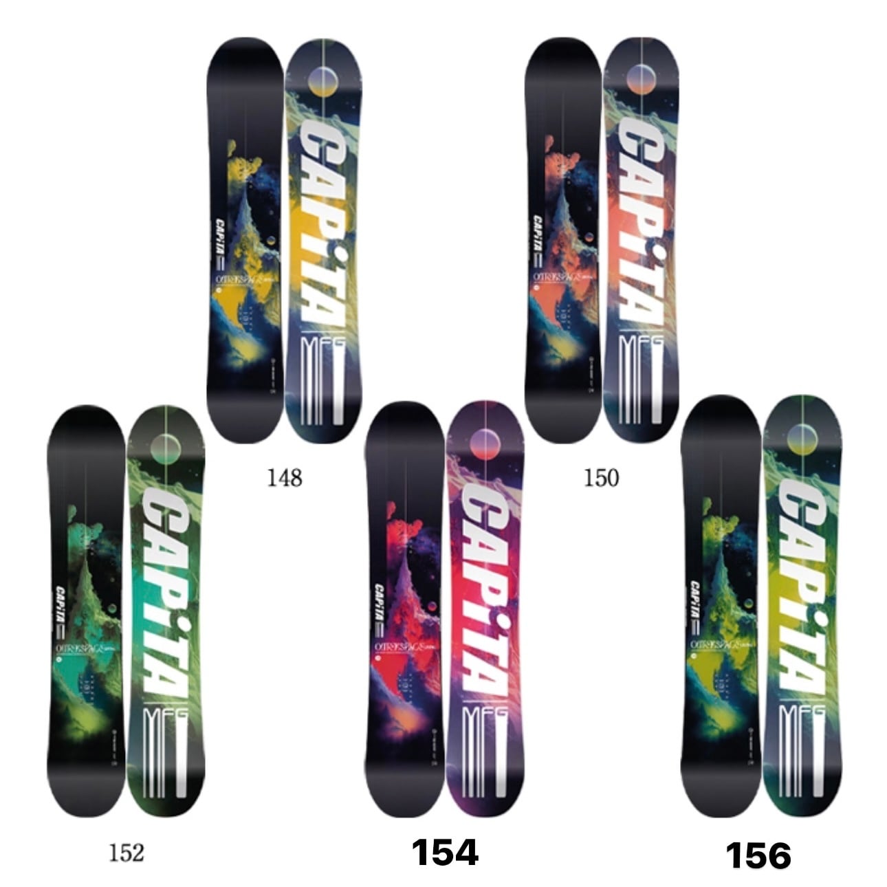 新品未使用 24-25 CAPITA BOARD OUTERSPACE LIVING 150cm 安心保証 即日発送 本体 土日祝発送OK M132