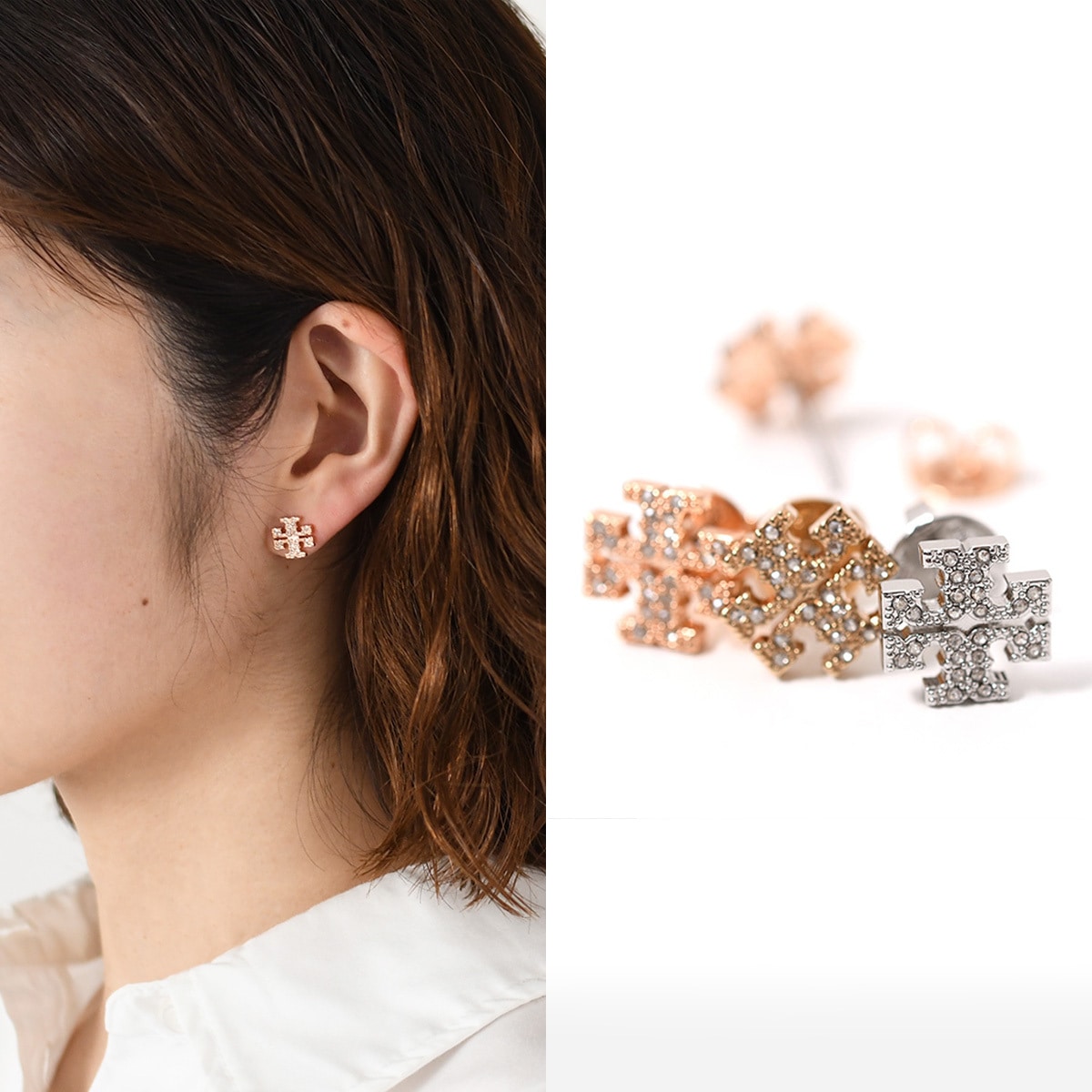 ピアス アクセサリー クリスタルピアス 53423 レディース シルバー ゴールド ギフト おすすめ 人気