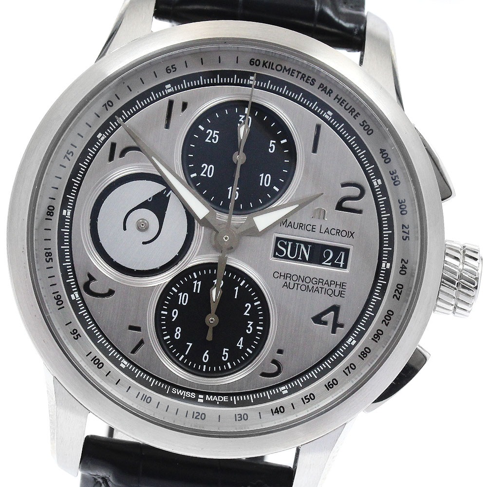 モーリスラクロア MAURICE LACROIX MP6348 マスターピース マスタークロノ デイデイト 自動巻き メンズ 美品 _883793【中古】
