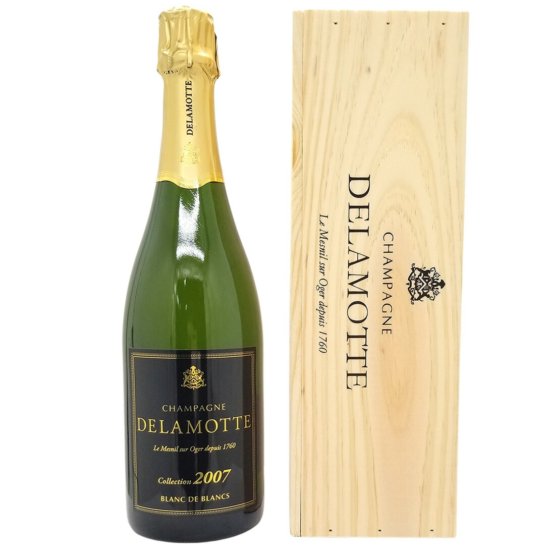 2007 ドゥラモット ブリュット ブラン ド ブラン コレクション木箱付 正規品 750ml シャンパーニュ 白シャンパン コク辛口 ワイン ^VADM31A7^