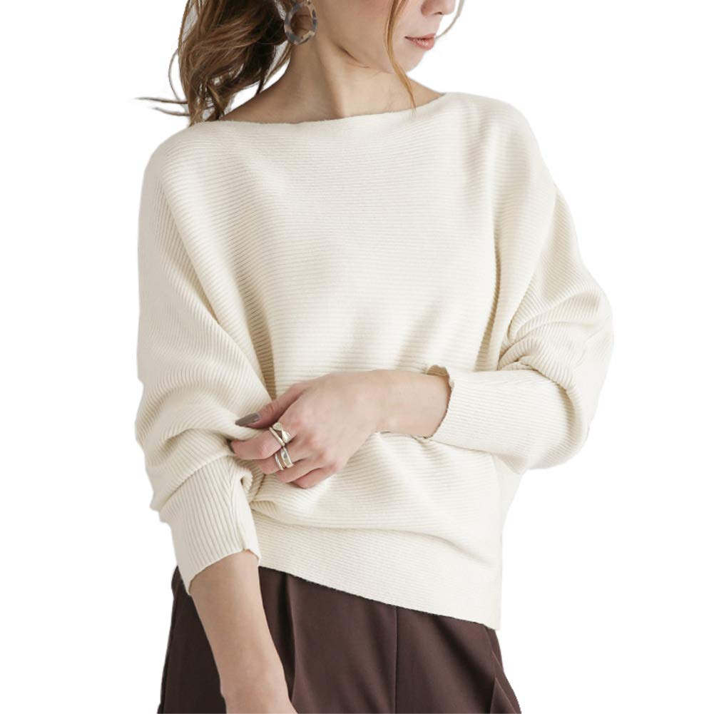 ニット セーター レディース ボートネック リブニット トップス 大人 おしゃれ 可愛