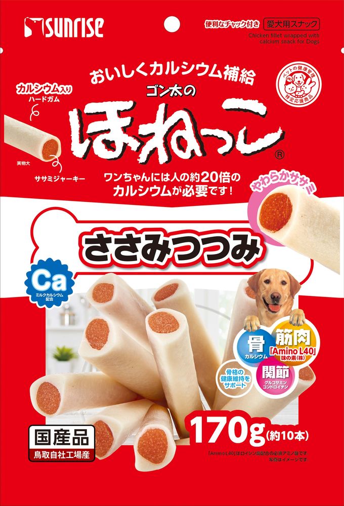 （まとめ買い）ゴン太のほねっこ ささみつつみ 170g 犬用おやつ [x16]