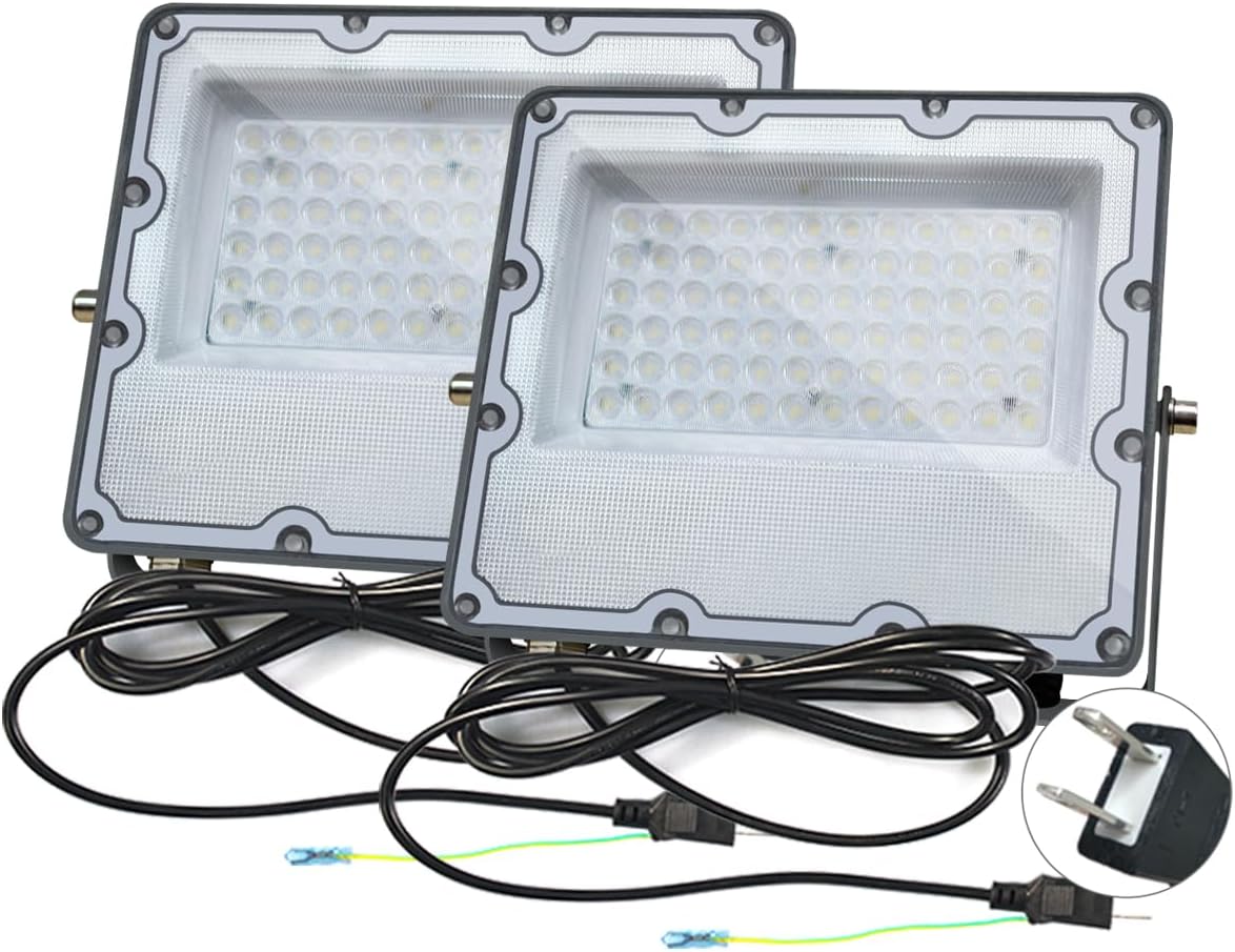 【輝度にご不満なら無料贈呈】 LED投光器 50W 10400LM 屋外 ２個セット led 作業灯 正圧排気弁付き IP67防水 85265V 昼光色 6500K 省エネ 軽量 屋外照明 野外 ガ