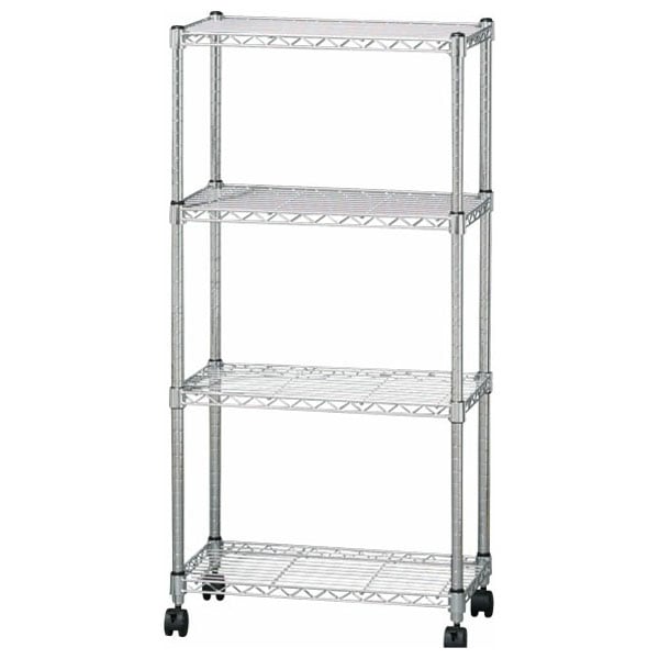 アイリスオーヤマ SE-6012 スチールラック メタルラック シンプル メタルシェルフ（4段・61cm幅）奥行36cm 高さ125cm SE6012クロムメツキ