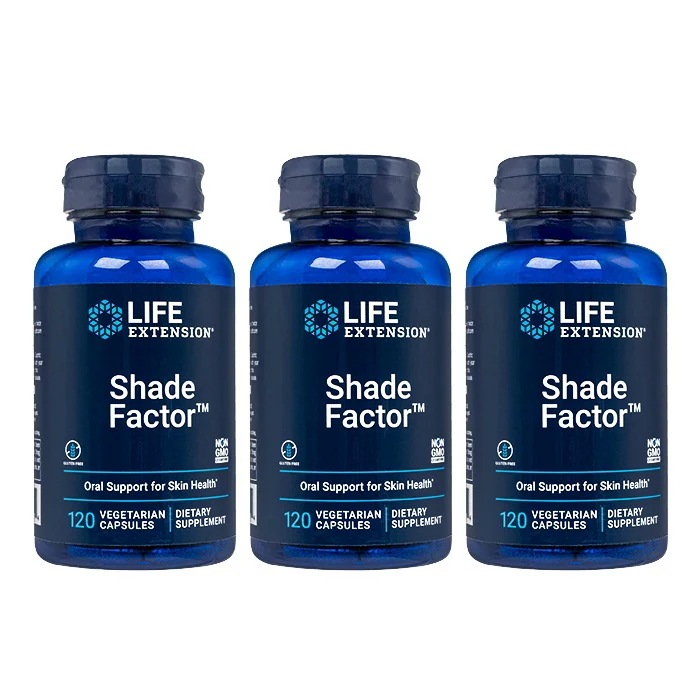シェードファクター 120錠 3本 Life Extension　紫外線　植物性由来 海外発送便商品 日時指定不可　ヤマト国際便発送