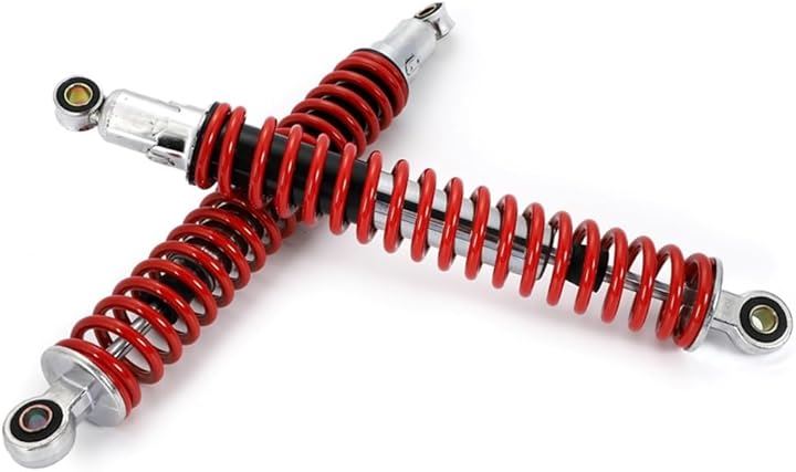 リア ショック スプリング サスペンション 400MM 7MM スズキ 用 ホンダ ヤマハ カワサキ バイク モーター サイクル エアショック アブソーバー カラー レッド 汎用 社外品