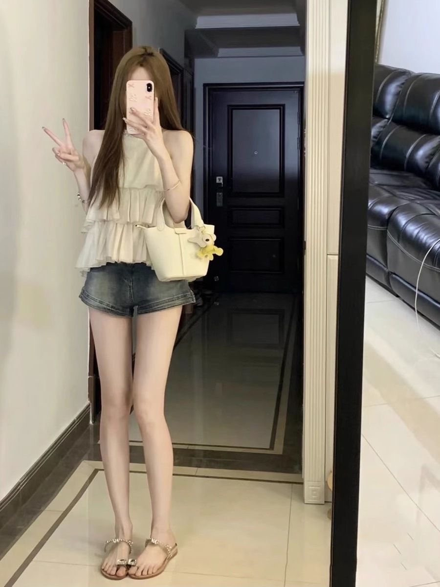 夏の女性用塩系衣装ティー系セレブストリート純情イケメン一式トップス＆ショーツツーピーススーツ