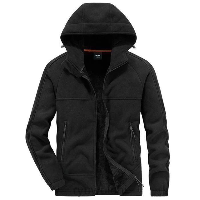 フリースジャケット あったか フード付き 裏起毛 アウター 防寒 ジップアップパーカー メンズ メンズジャケット 暖かい 長袖トップスフード付き