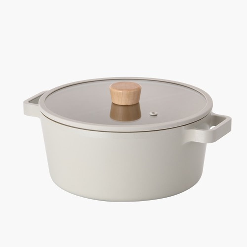 FIKA IH対応 シチューポット (24cm, 3.8L) PFOAフリー ホワイト
