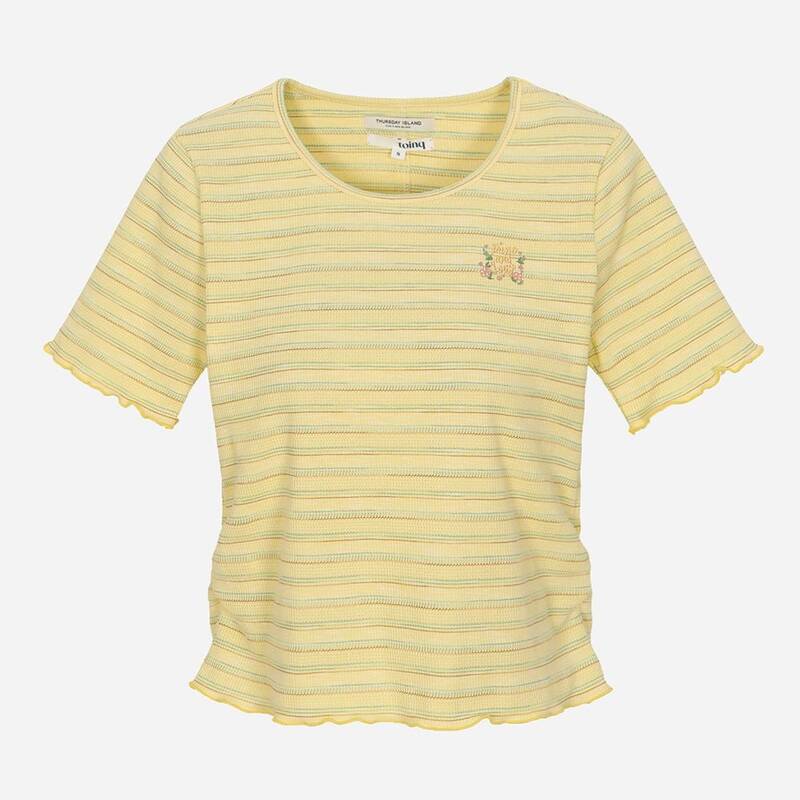ストライプ・インタロック・カラーTシャツ T264MTS934W