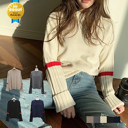 コレット 袖配色 ニット韓国のファッションNO.1 #トレンドライクな大人女子コーデ