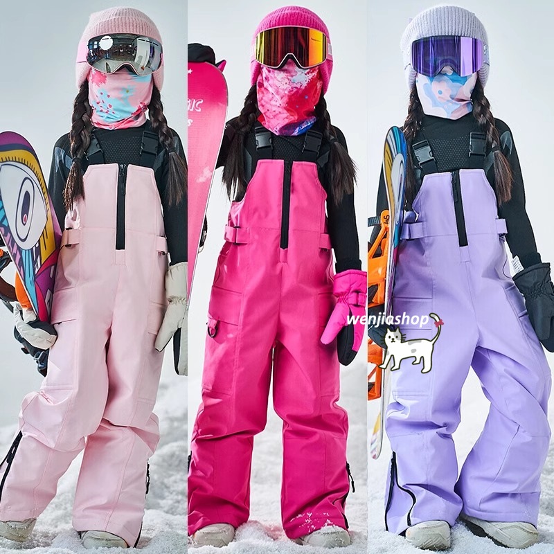 スノーボードウェア 2025 単品 ボトムス キッズ 子供 ベビー服 ゆったり 無地 オーバーオール つなぎパンツ ズボン 3L スノボウェア スキーウェア 防寒着韓国風 女の子 男の子 こども