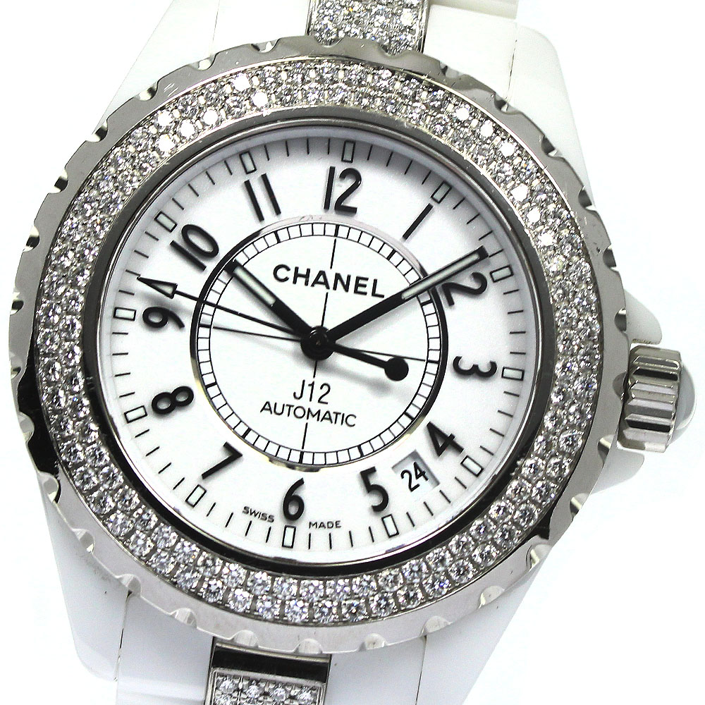 シャネル CHANEL H1422 J12 ベゼルブレスダイヤ 自動巻き メンズ _767986【中古】