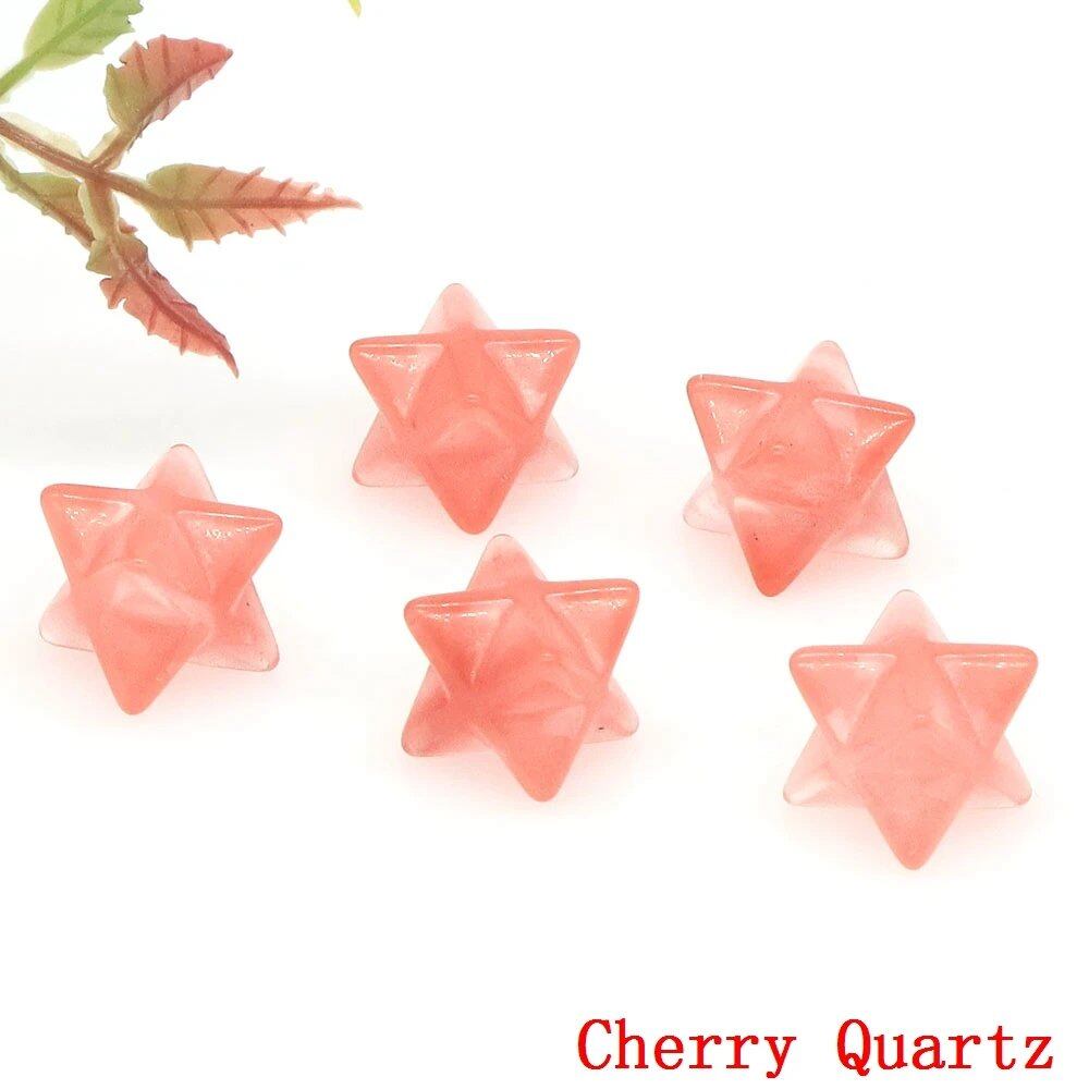 13mm メルカバスター 天然チャクラクォーツストーン クリスタル ウィッカ レイキヒーリング エネルギー ジェム プロテクション DIYジュエリー デコレーション 卸売 サイズ：40個入り カ_10