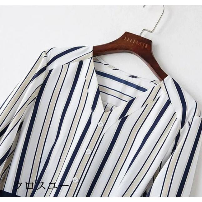 ワンピース ロングワンピース ロング丈 Vネック Aライン 着痩せ 春 夏 ワンピ レディース フェイクレイヤード 切り替え レイヤード風