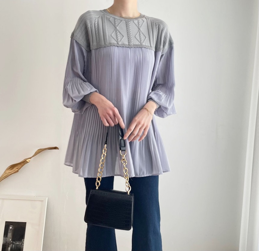 トップス-Stylish Knit Pullover