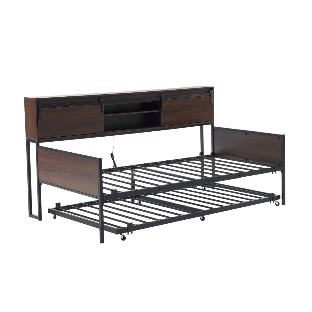 【新作】【ブラック】親子ベッド 二段ベッド 多段ベッド シングル ベッド コンセント付き 宮棚付き パイプベッド ホワイト ブラック シンプル 木 ウッド調 北欧風 おしゃれ 子供部屋 寮