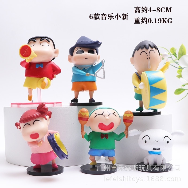 楽器ハッピータイムシリーズフィギュア6体ドールマシンカプセルドールモデル装飾品