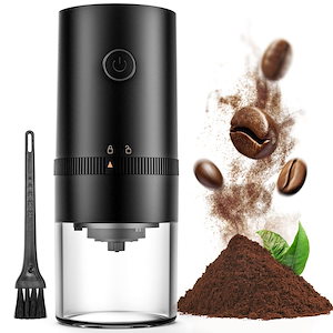 電動コーヒーミル コーヒーグラインダー 充電式 自動コーヒーミル 挽き具合7段階調整 セラミック 豆