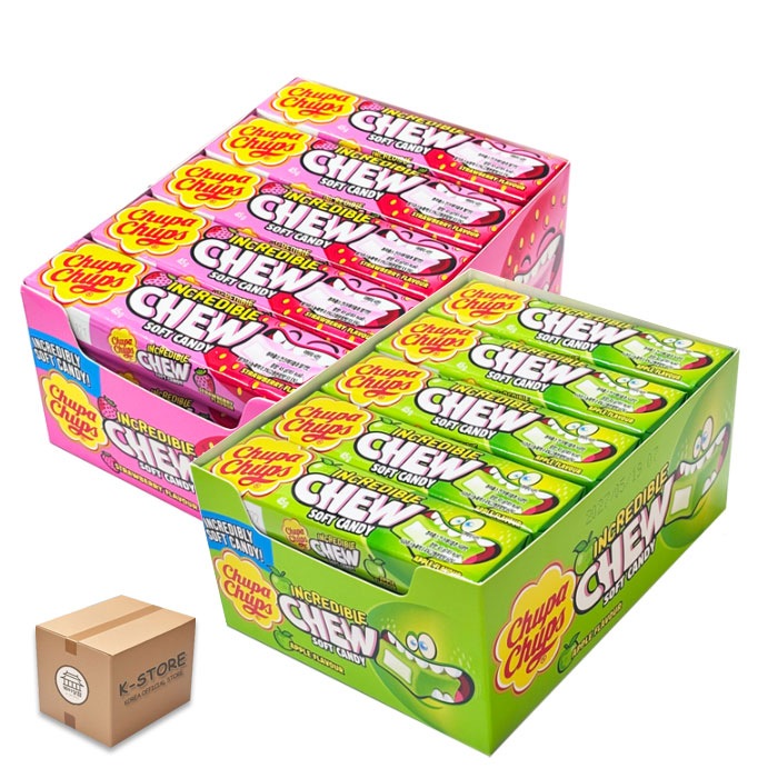 [業者向け] ノンシム チュッパチャプス インクレディブルチュー 45g (20 x 6) / 1BOX いちご味 リンゴ味 韓国お菓子