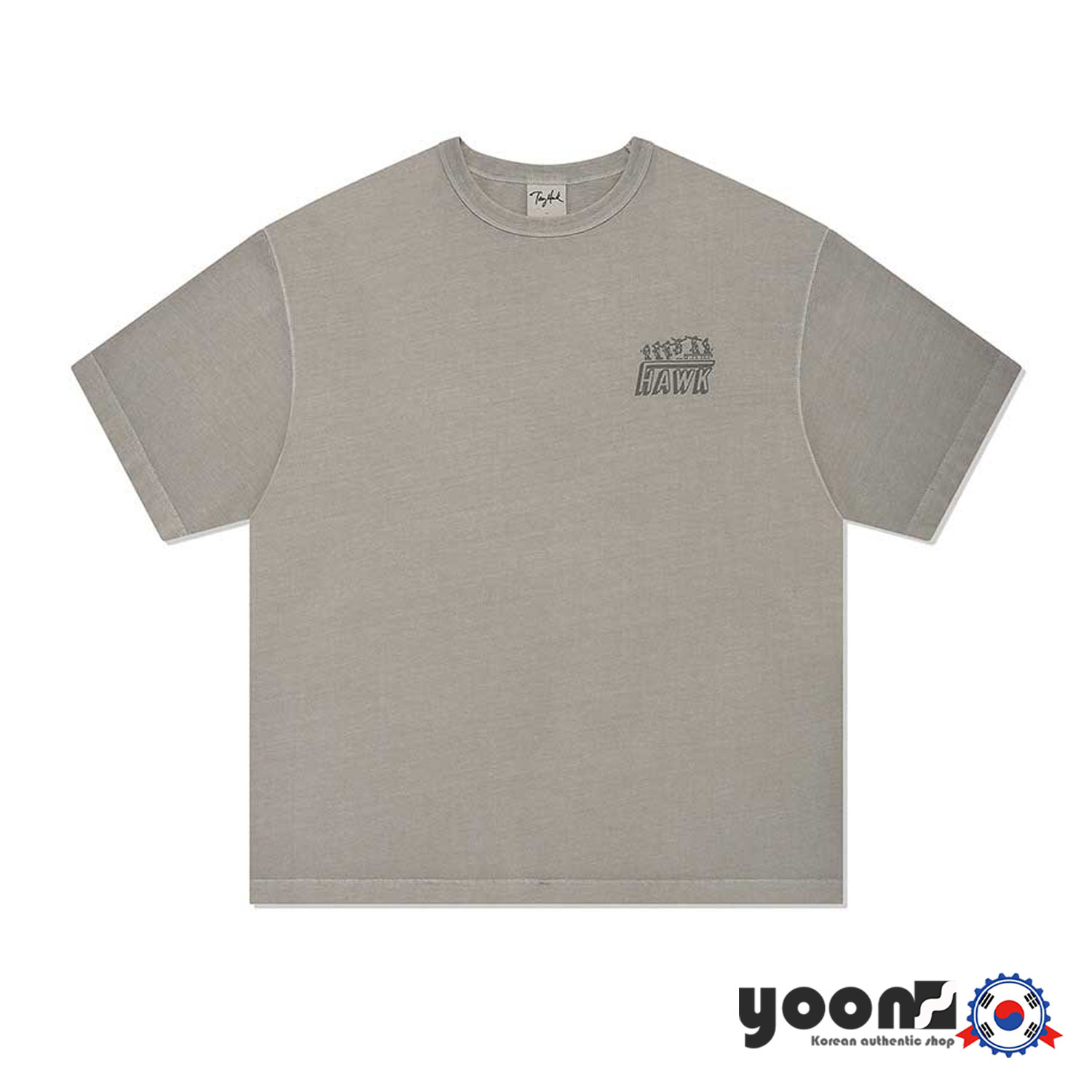 [TONY HAWK] ピグメントコラージュグラフィックTシャツ (ライトグレー)