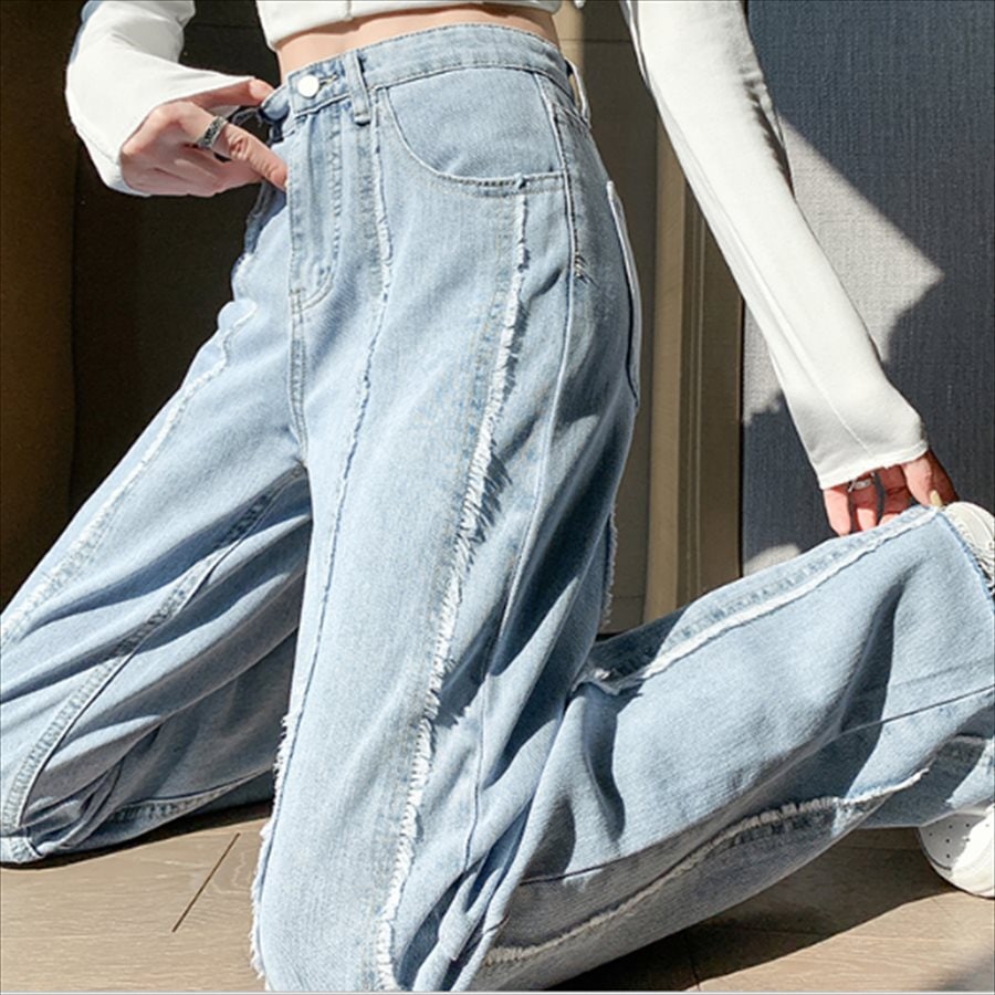 ボトムス パンツ デニムパンツ ガウチョパンツ ワイドパンツ フレア Aライン ガウチョ ロング ロング丈 マキシ マキシ丈 アンクル丈 フリンジ 切りっぱなし ポケット ハイウエスト