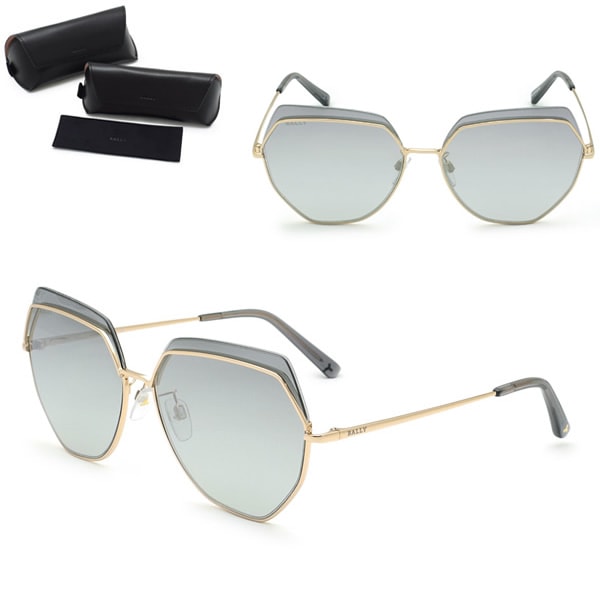 サングラス BY0076-D/S 28C 61 サングラス ノーズパッド UVカット レディース ゴールド グレーグラデーション