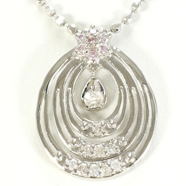 PT900 プラチナ PT850 ネックレス ダイヤ 0.30 約40cm ジュエリー 中古